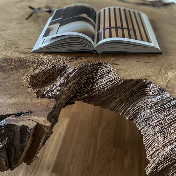 large single piece oak table